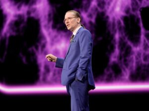 Cybersecurity expert Mikko Hypponen speaks at the Black Hat USA cybersecurity conference on August 6, 2025 in Las Vegas, Nevada.