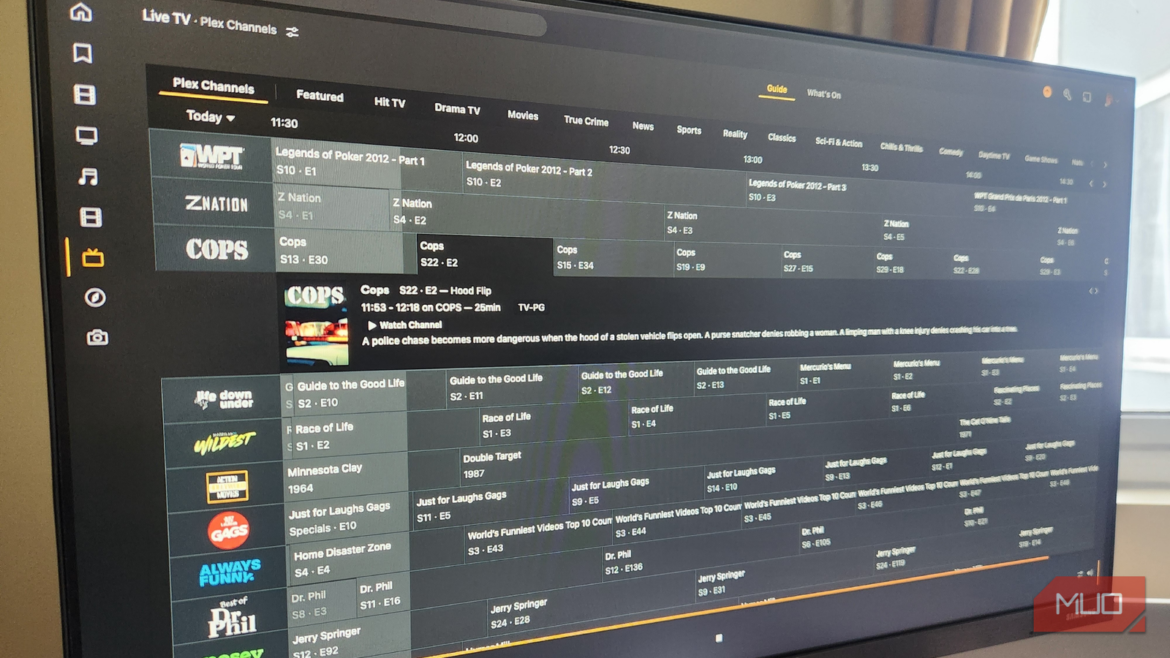 I set up Plex for my local files and didn't realize it came with free streaming built right in