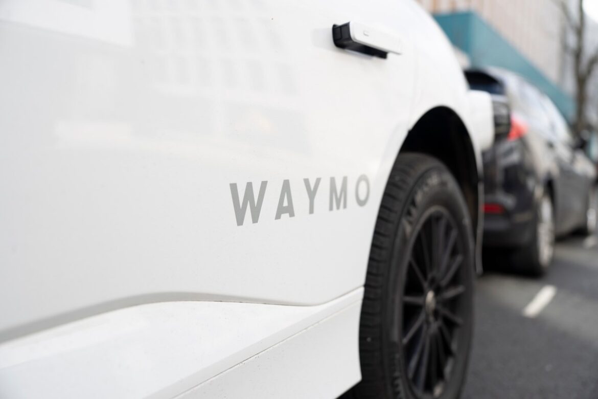 A Waymo self-driving electric car
