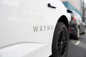A Waymo self-driving electric car