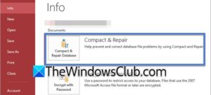 Microsoft Access, Error 53, File not found