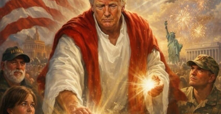Trump’s posting even more AI-generated Trump-Jesus fan art