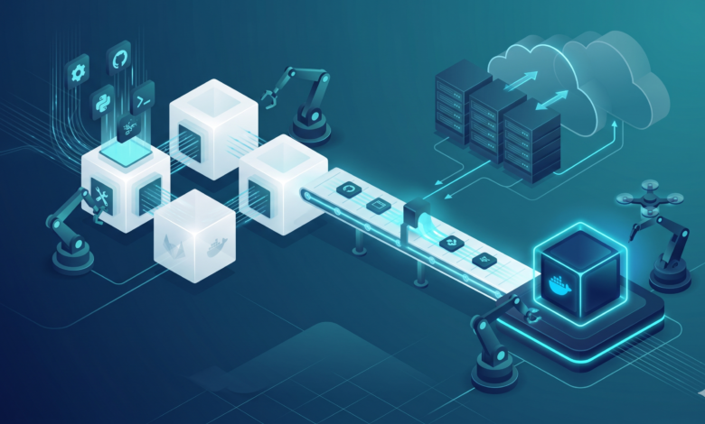 gitlab ci pipeline multi stage docker build